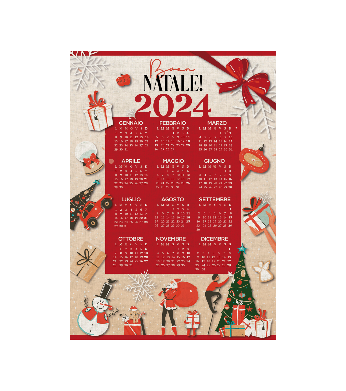 STROFINACCIO XMAS CALENDARIO DIGITALE 50X70 Tellini S.r.l. Ingrosso Abbigliamento